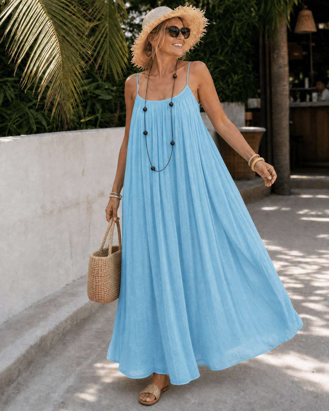Ella | Robe midi sans manches