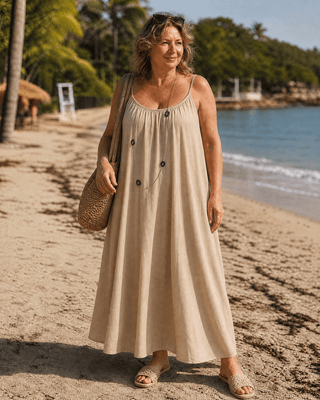 Ella | Robe midi sans manches