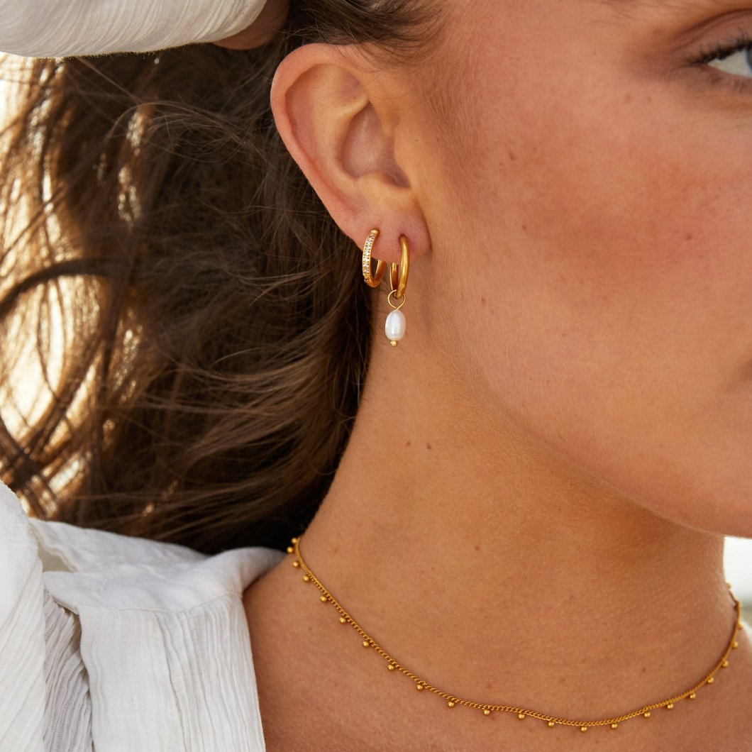Eléa | Les Boucles d'Oreilles Créoles en Perles Classiques