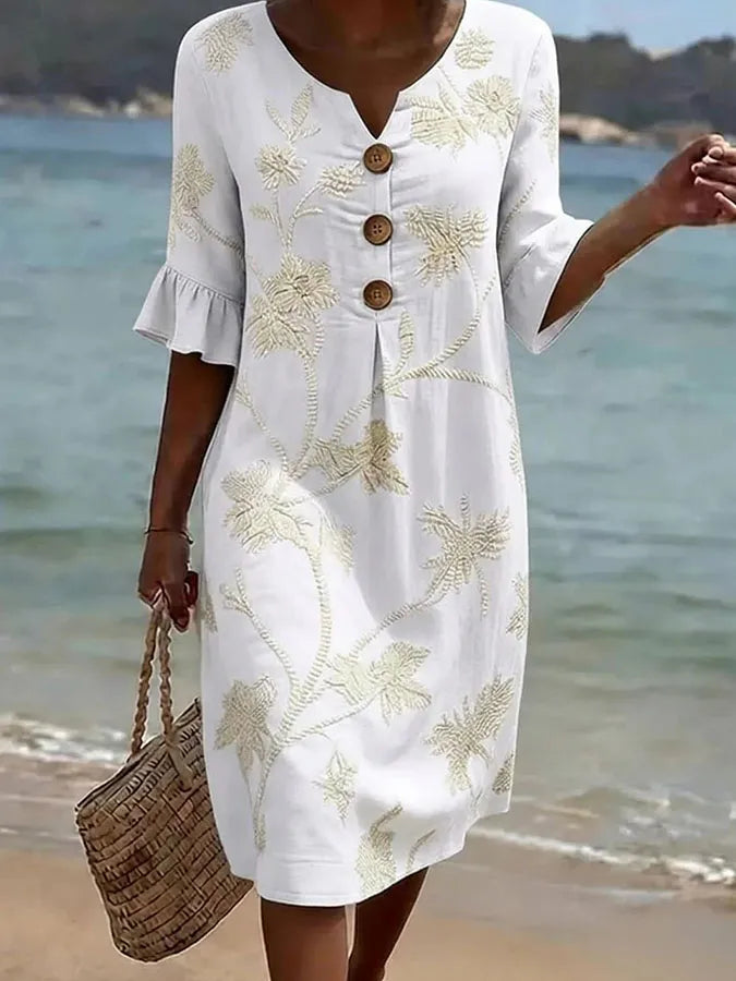 Inès | Robe décontractée à fleurs