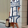 Camille - Robe Avec Poches Et Imprimé Géométrique