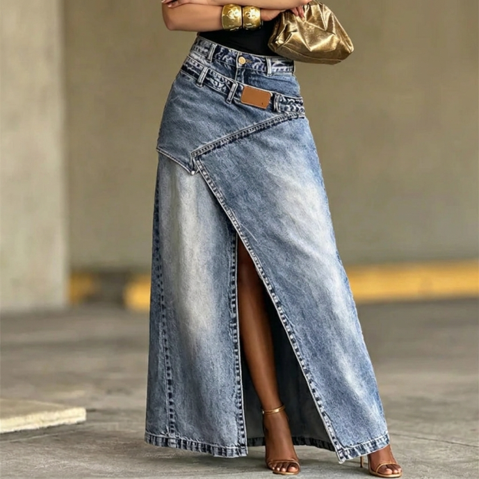 Zaira | Jupe en Jean Asymétrique