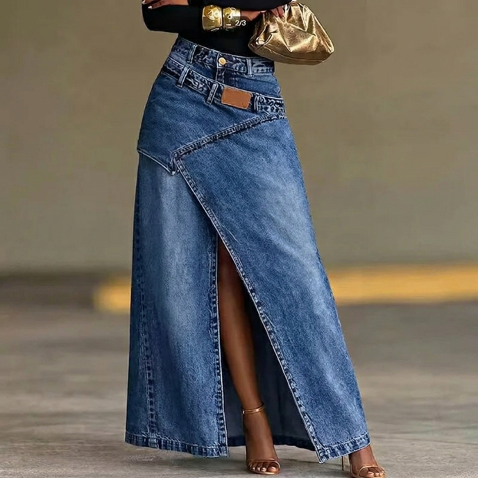 Zaira | Jupe en Jean Asymétrique