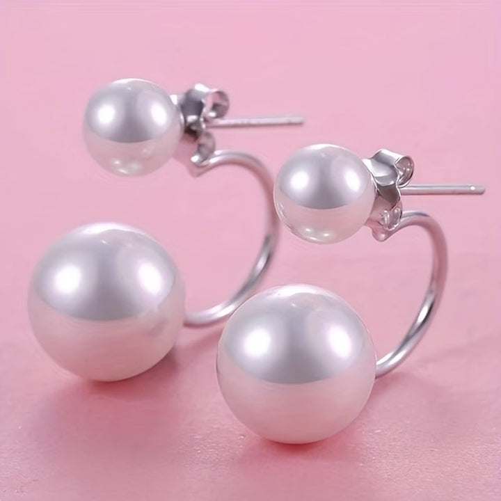 Élise | Boucles d'oreilles à perles doubles
