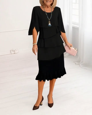 Anna | Robe Midi Élégante À Volants