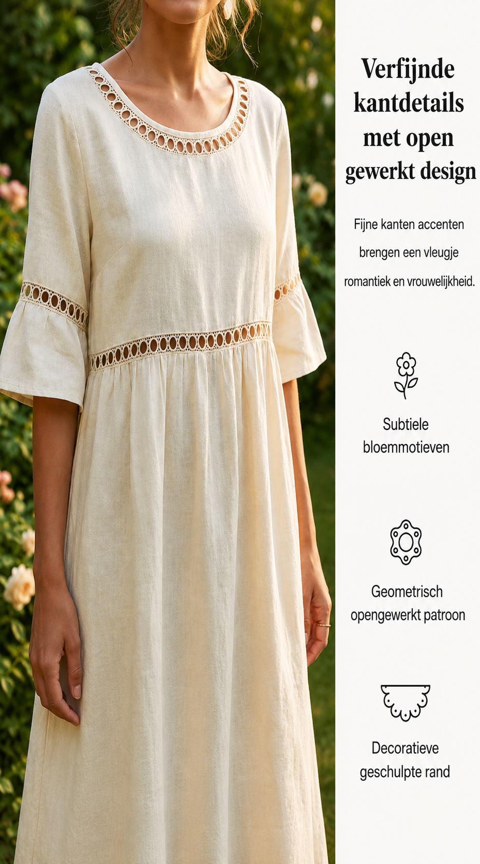 Amara | Robe Midi Élégante Effet Ventre Plat