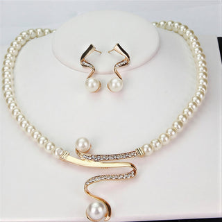 Angélique | Ensemble de Collier en Perles Naturelles Élégantes