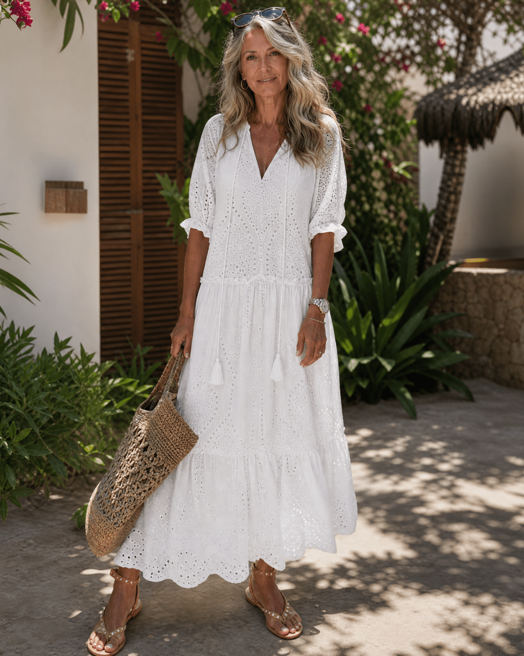 Eleanor | Robe midi à encolure en V