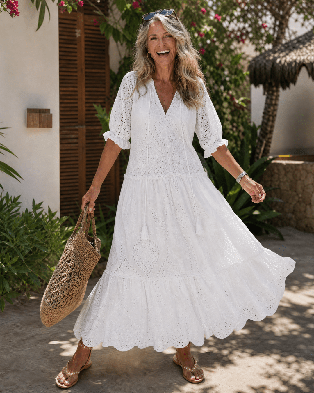 Eleanor | Robe midi à encolure en V