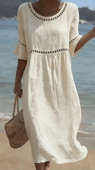 Amara | Robe Midi Élégante Effet Ventre Plat