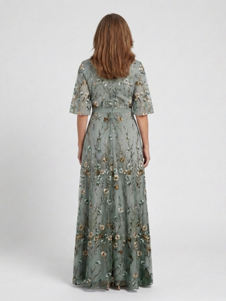 Élodie | Robe longue fleurie col V