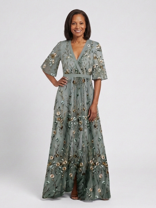 Élodie | Robe longue fleurie col V