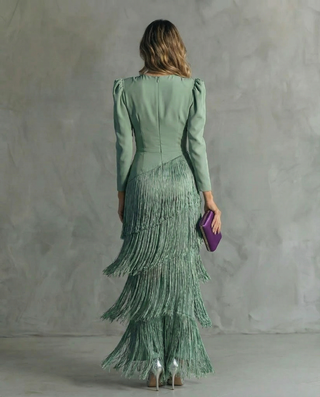 Clara | Robe Élégante à Franges