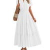 Sophie | Robe Maxi Évasée à Taille Froncée