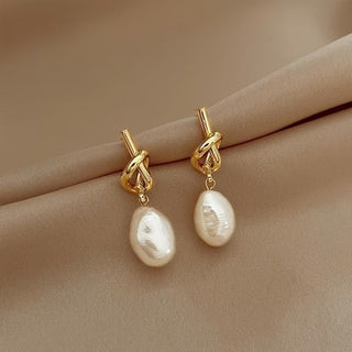 Océane | Boucles d'oreilles Élégance Perle Nouée