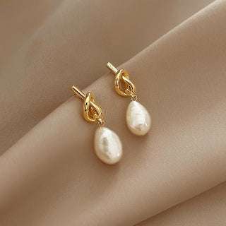 Océane | Boucles d'oreilles Élégance Perle Nouée
