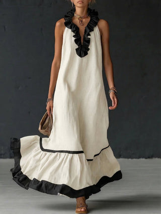 Élodie | Robe Maxi Romantique À Volants Élégante