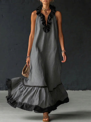 Élodie | Robe Maxi Romantique À Volants Élégante