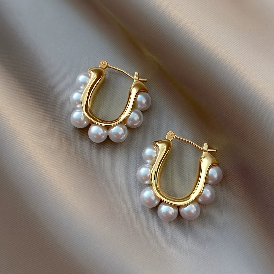 Lucie | Boucles d'oreilles créoles en perles