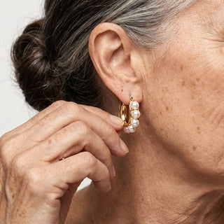 Lucie | Boucles d'oreilles créoles en perles