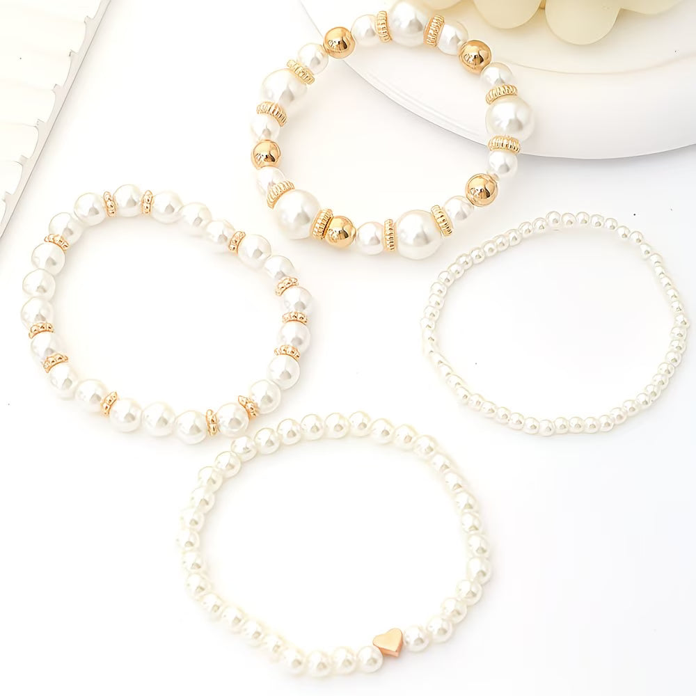 Félicité | Ensemble de bracelets en perles empilables de 4