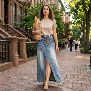 Zaira | Jupe en Jean Asymétrique