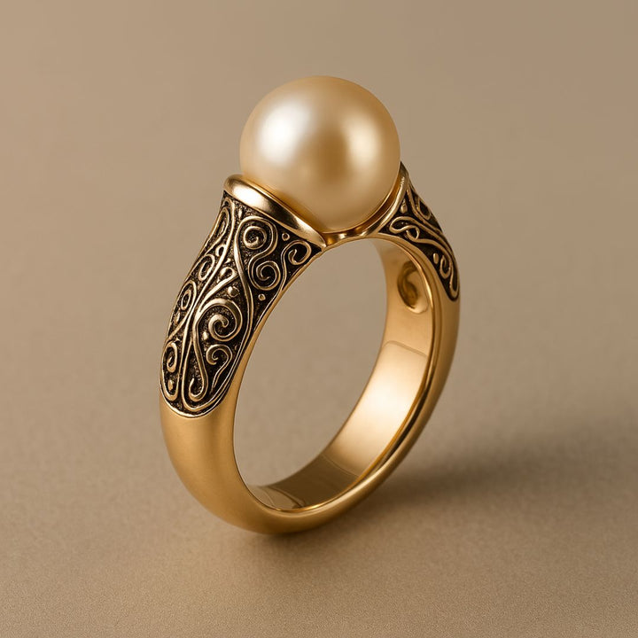 Haydée | Bague en Or avec Perle Vintage Intemporelle