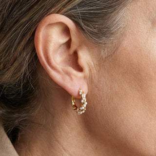Noémie | Boucles d'oreilles créoles en perles torsadées