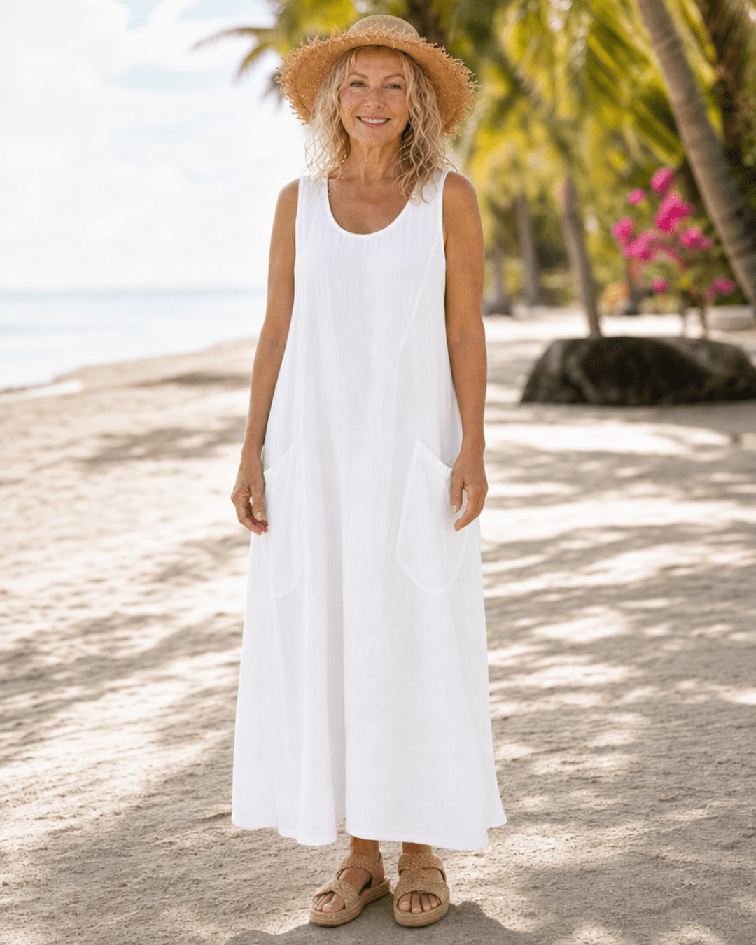 Charlotte | Robe midi sans manches