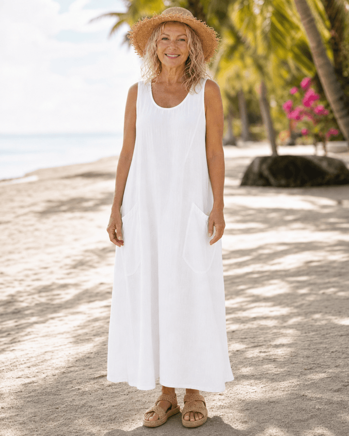 Charlotte | Robe midi sans manches