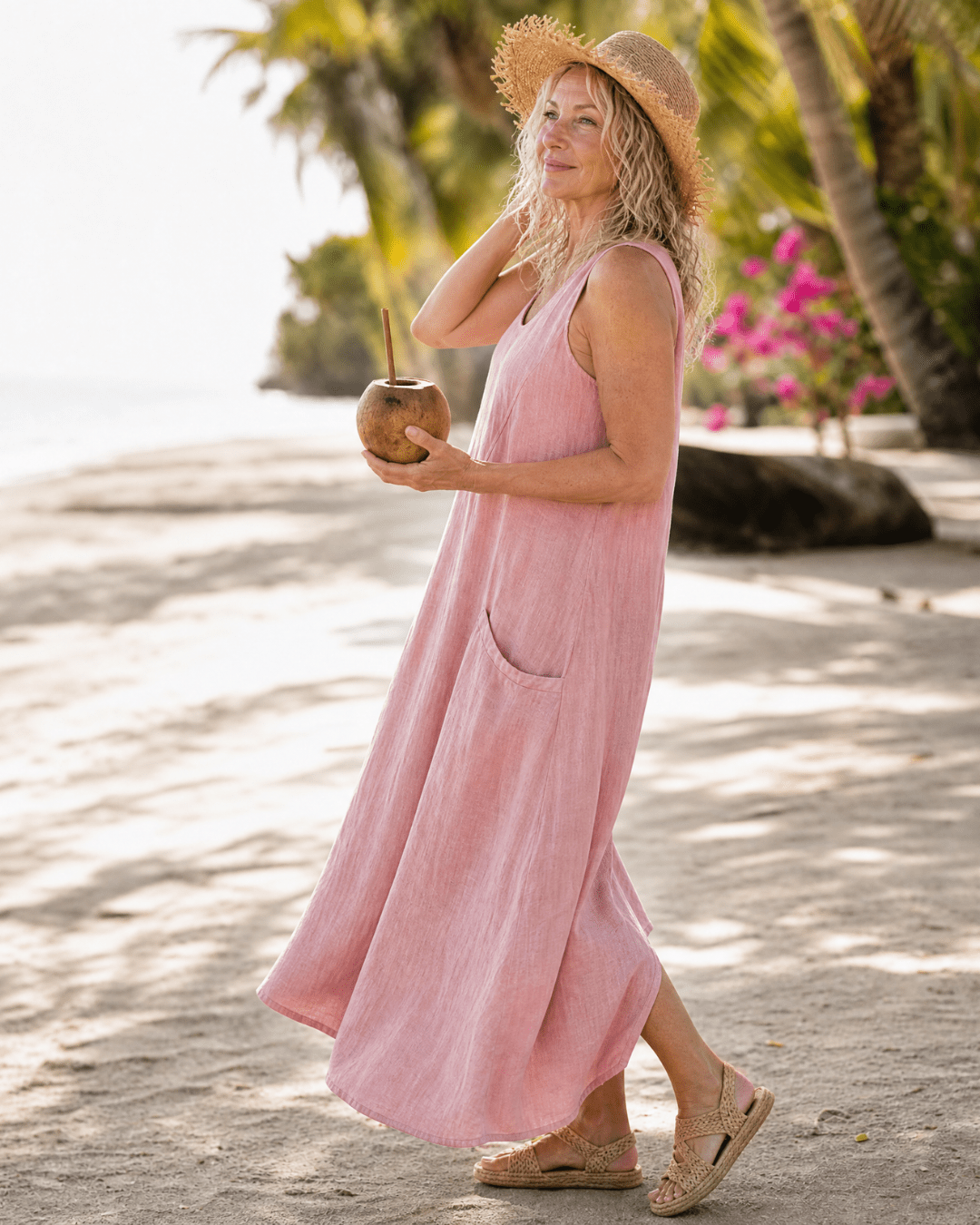 Charlotte | Robe midi sans manches